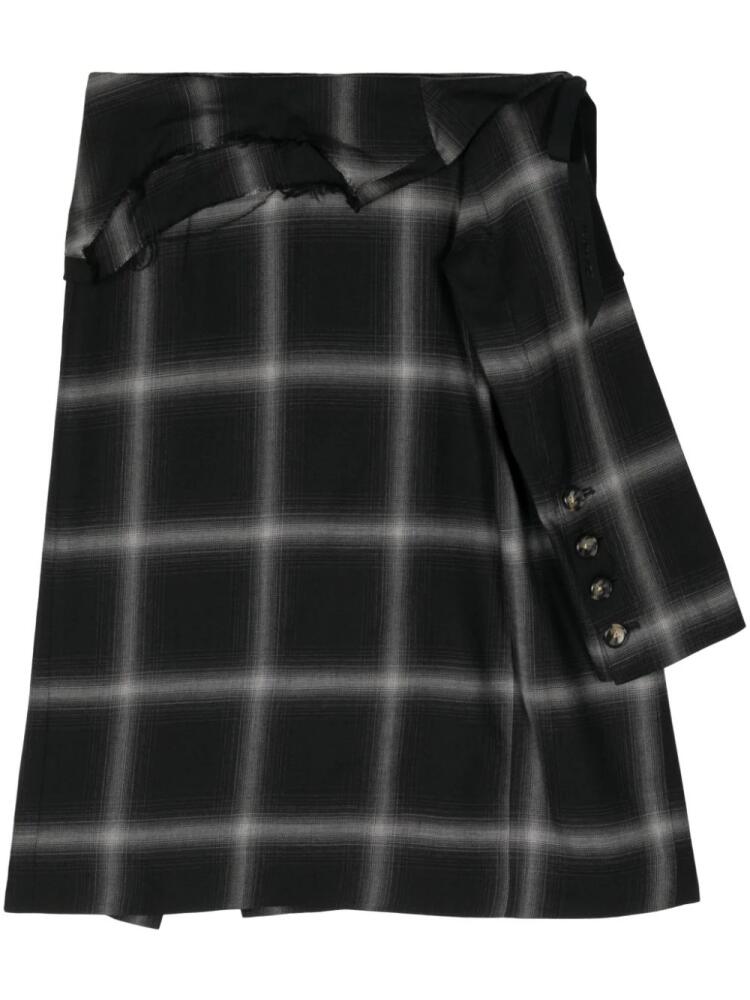 marina yee Birkin plaid wool skirt - Grey Cover