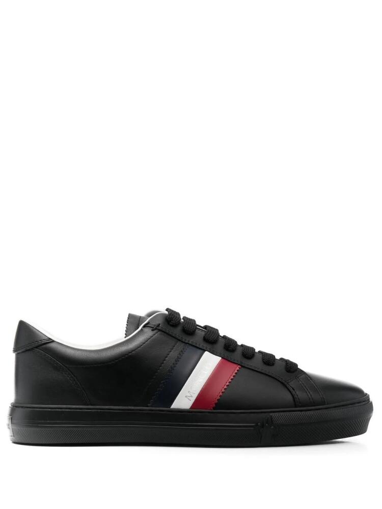 Moncler side-stripe low-top sneakers - Black Cover