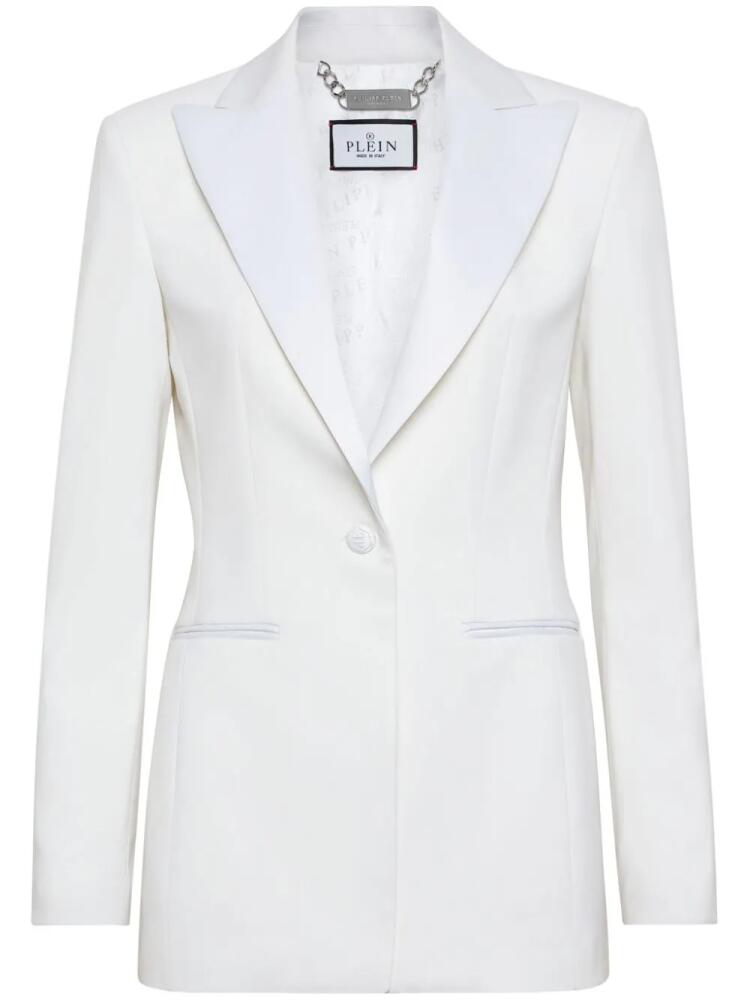 Philipp Plein peak-lapels single-breasted blazer - White Cover