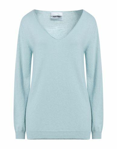 Brand Unique Woman Sweater Sky blue Polyamide, Wool, Viscose, Cashmere Cover