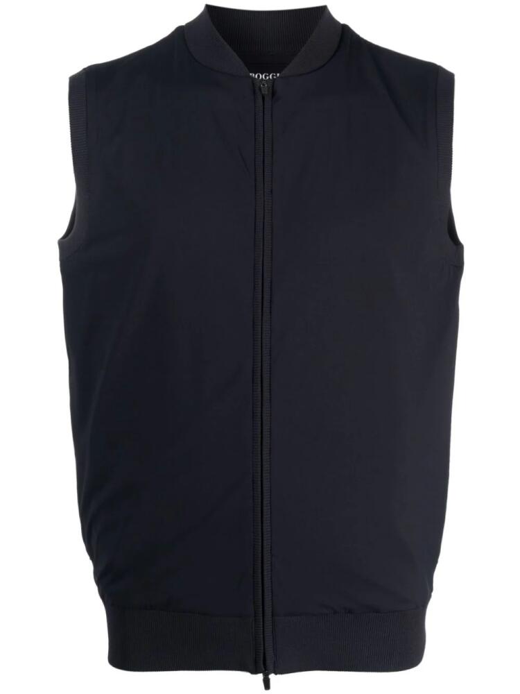 Boggi Milano zip-up stretch-jersey gilet - Blue Cover