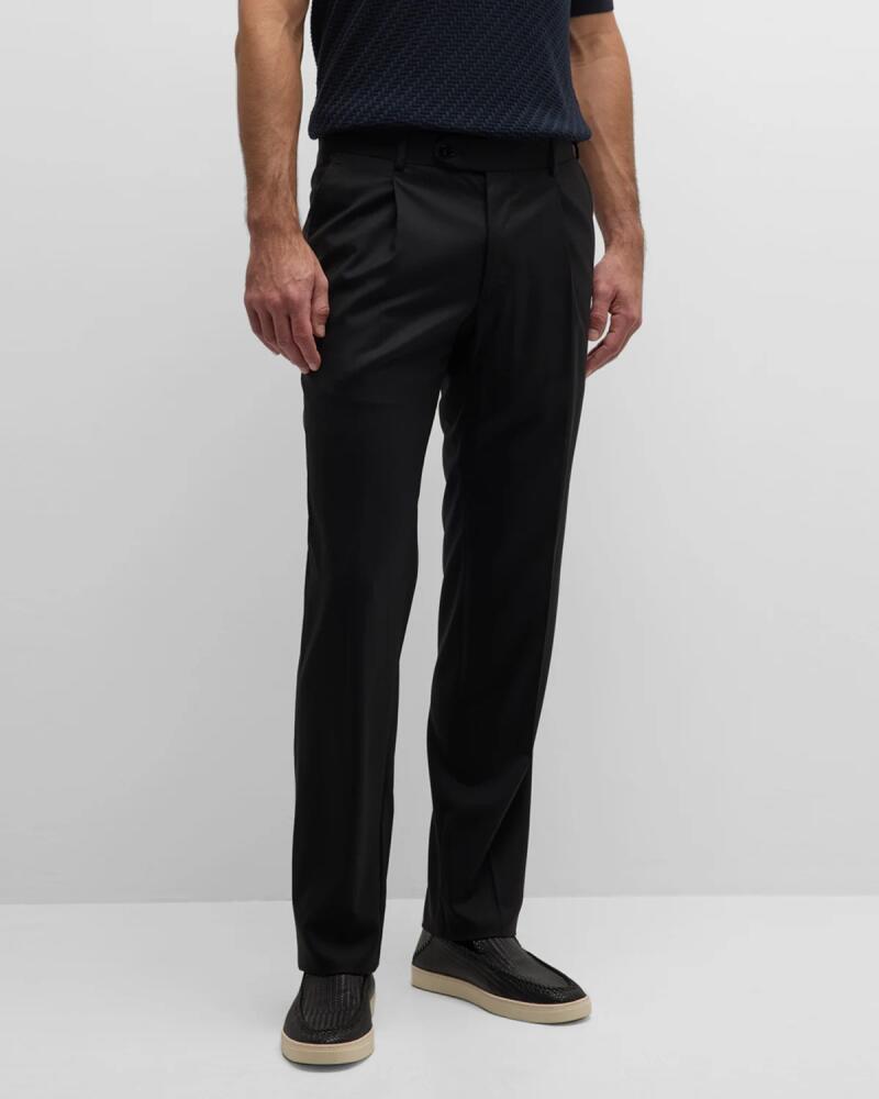 Stefano Ricci Men's Straight-Leg Pleated Trousers Cover