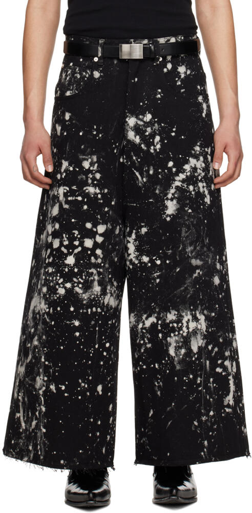 LU'U DAN Black Wide Cropped Jeans Cover