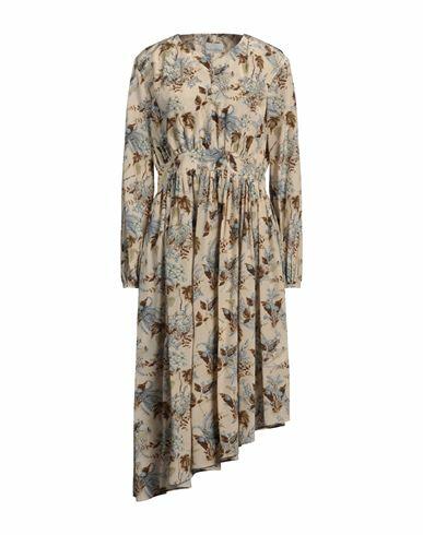 Ballantyne Woman Midi dress Beige Silk, Cotton Cover