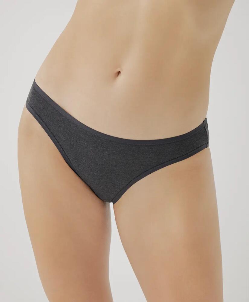 Pact Organic Cotton Everyday Classic Fit Bikini 6-Pack in Charcoal Basics Cover