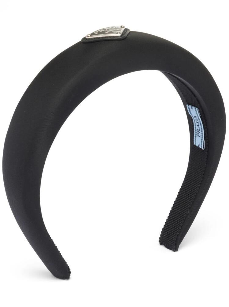 Prada Re-Nylon triangle-logo headband - Black Cover