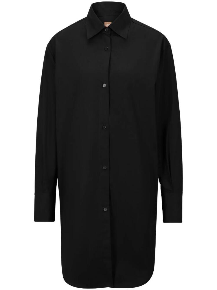 BOSS long-sleeve cotton shirt - Black Cover