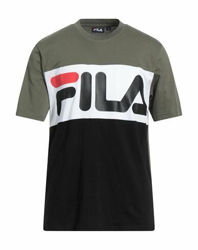 Fila Man T-shirt Military green Cotton Cover