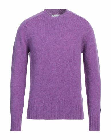 Doppiaa Man Sweater Purple Virgin Wool Cover