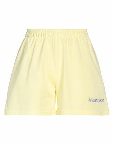 Livincool Woman Shorts & Bermuda Shorts Light yellow Cotton Cover