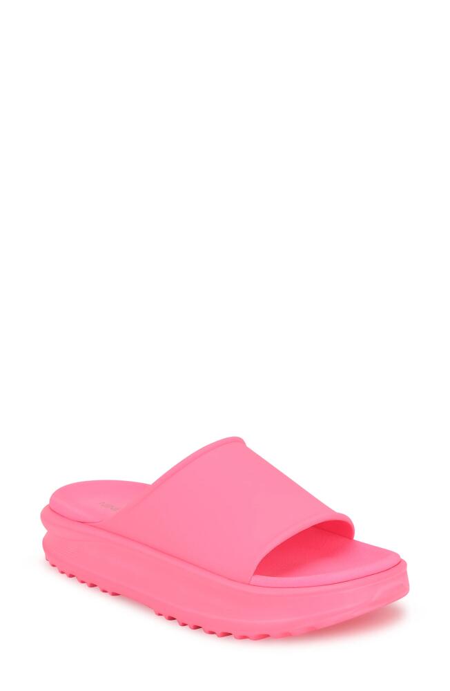 Nine West Sunshin Platform Slide Sandal in Medium Pink Cover