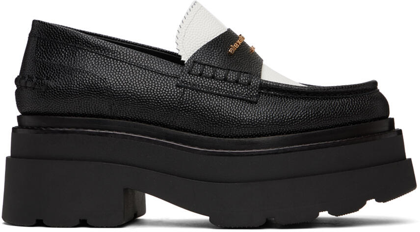 Alexander Wang Black & White Carter Loafers Cover