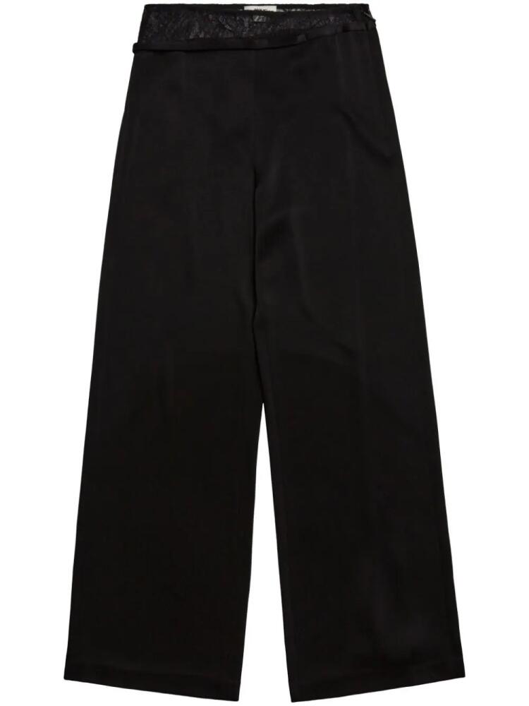 Jason Wu lace-trim wide-leg trousers - Black Cover