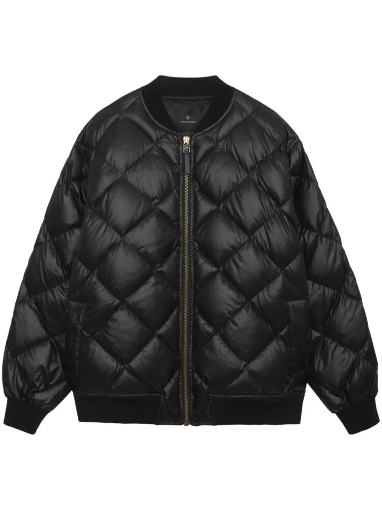 ANINE BING Leo padded-design jacket - Black Cover