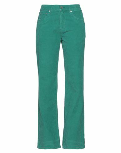 Department 5 Woman Pants Emerald green Cotton, Elastane Cover