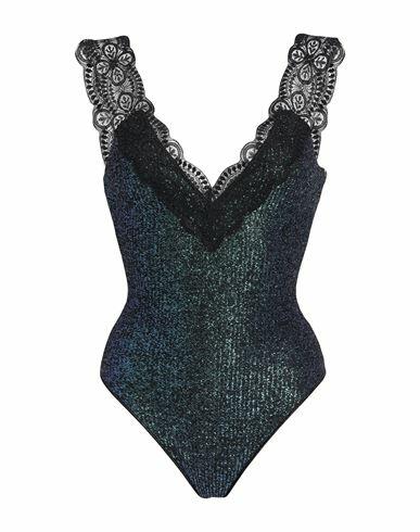 Circus Hotel Woman One-piece swimsuit Deep jade Viscose, Polyester Cover