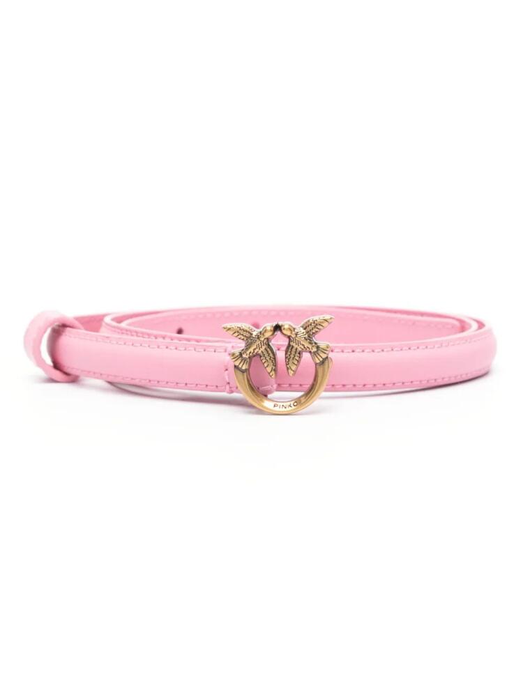 PINKO Love Birds-buckle leather belt Cover