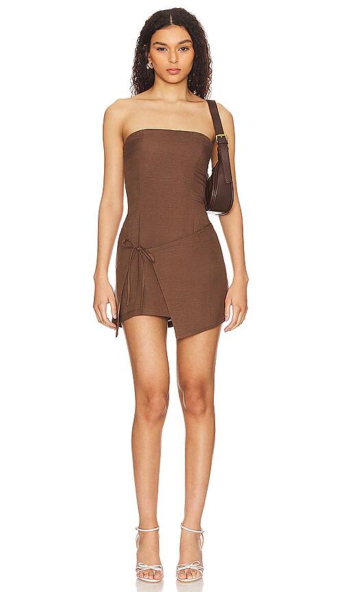 Lovers and Friends Jesenia Mini Dress in Chocolate Cover