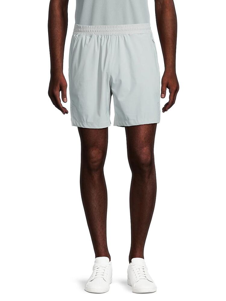 Tahari Men's Woven Pull-On Shorts - Light Grey Cover