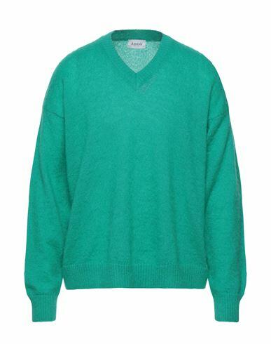 Amish Man Sweater Emerald green Acrylic, Mohair wool, Polyamide Cover