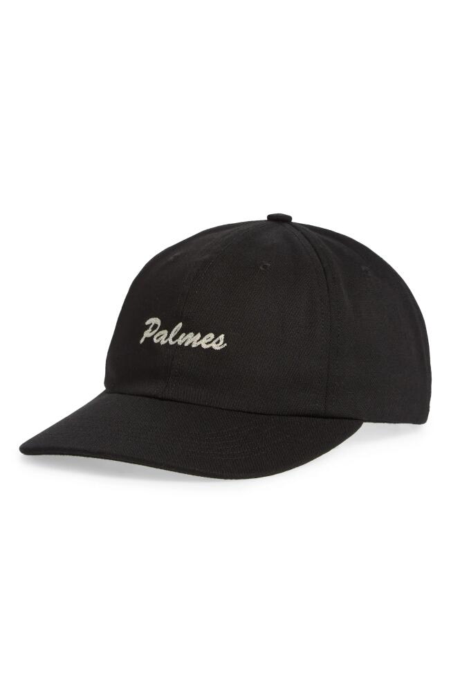 PALMES Alley Logo Adjustable Baseball Cap in Black Cover