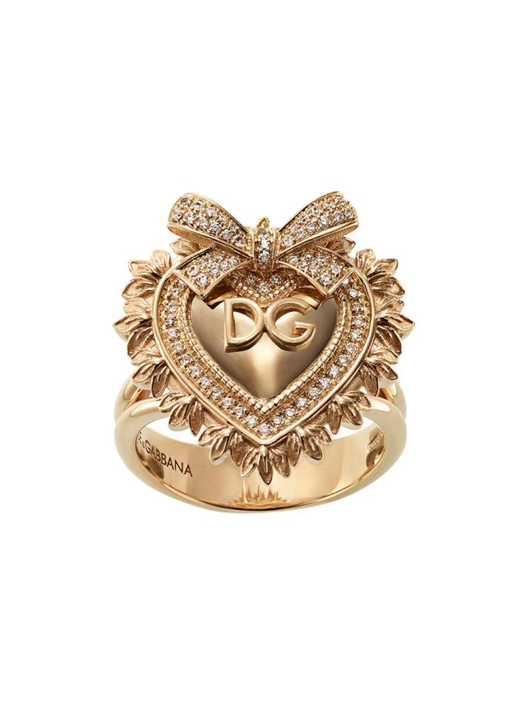 Dolce & Gabbana 18kt yellow gold diamond Devotion ring Cover