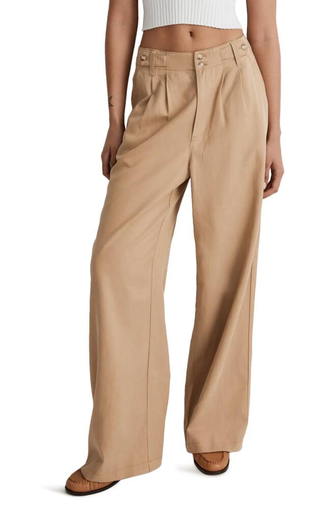 Madewell Harlow Wide Leg Pants in Seed Khaki Cover