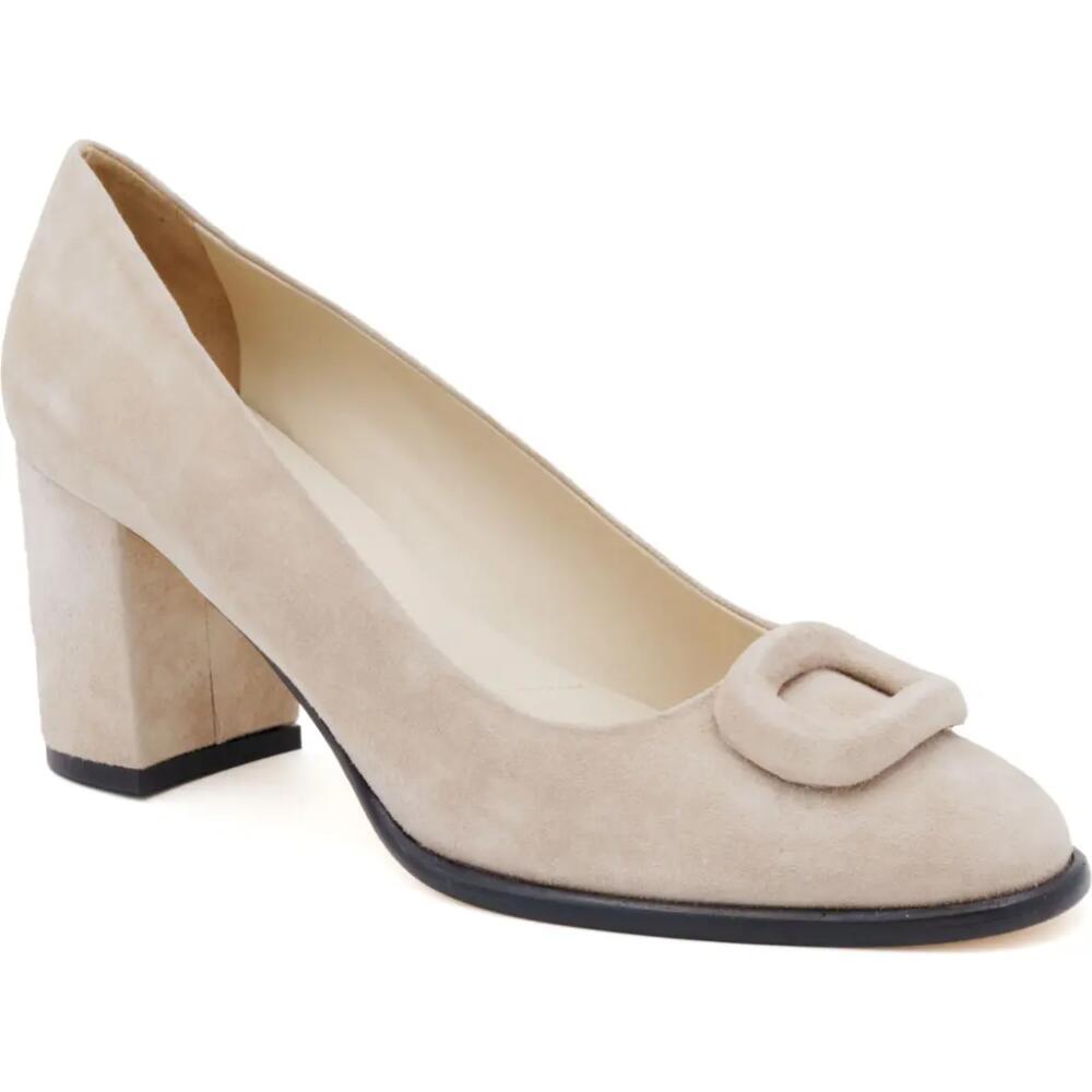 Amalfi by Rangoni Lavinia Block Heel Pump in Nocciola Cashmere Cover