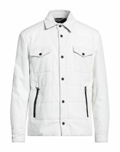 Canali Man Jacket White Cotton Cover