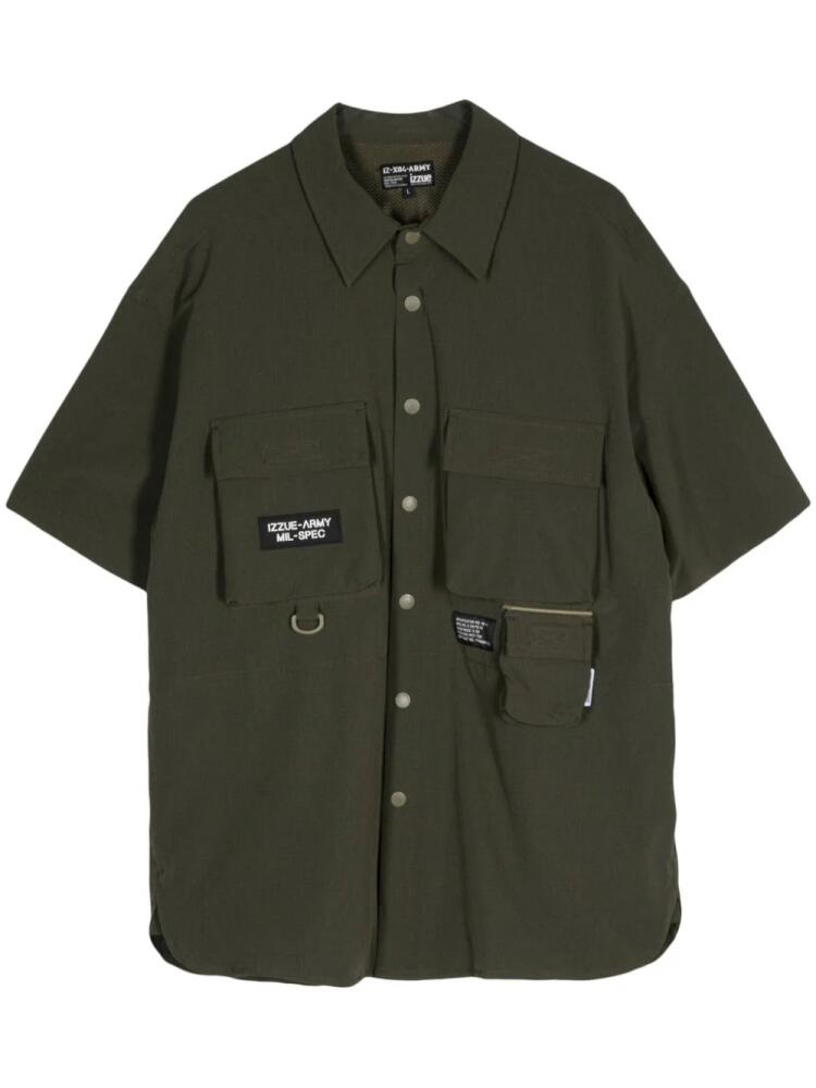 izzue army-style button-up shirt - Green Cover