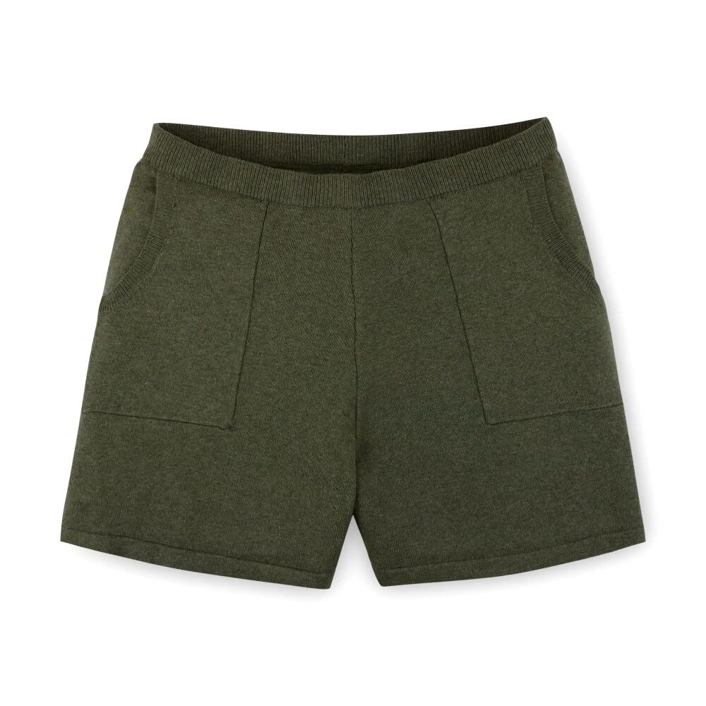 Hope & Henry Womens' Sweater Short in Olive Heather Cover