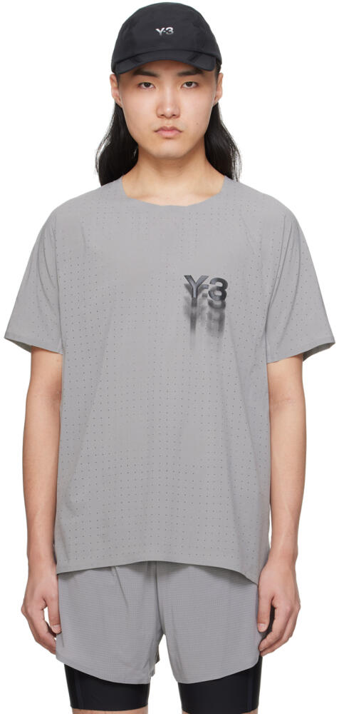 Y-3 Gray Printed T-Shirt Cover