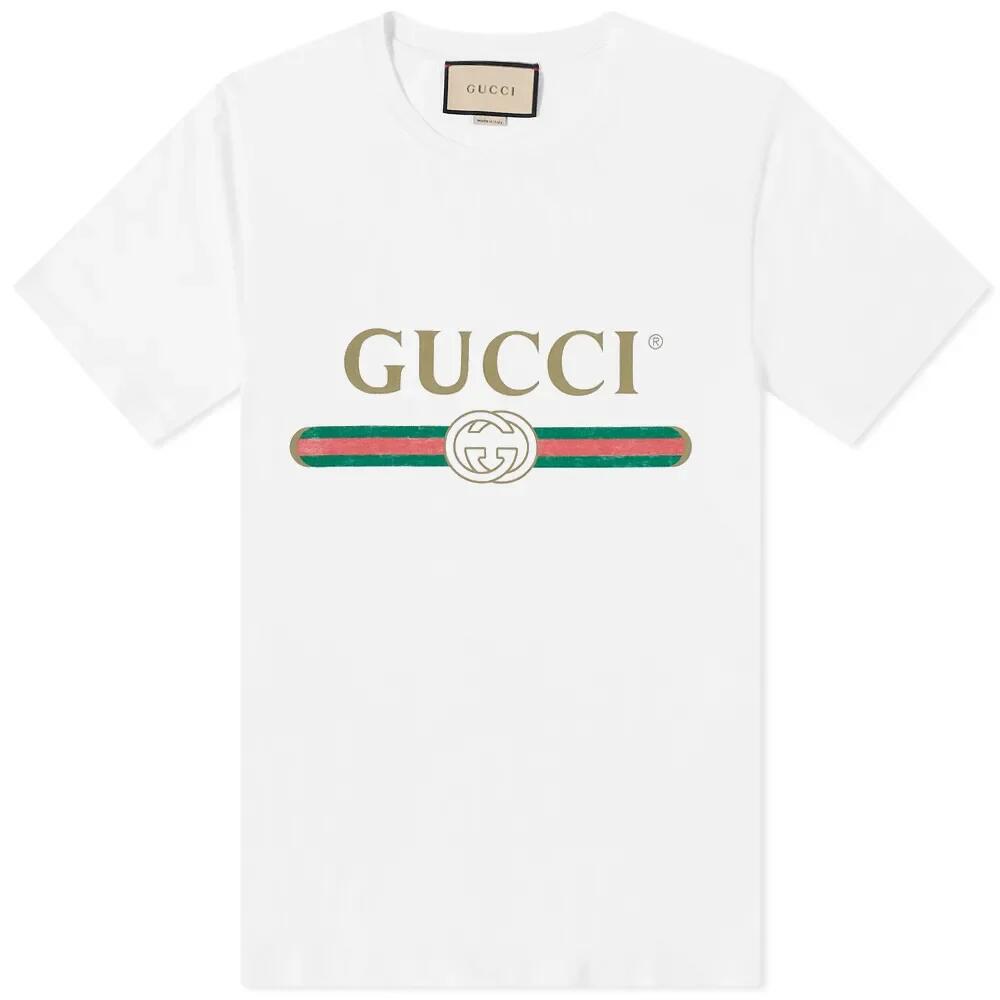 Gucci Men's Fake T-Shirt in White Cover