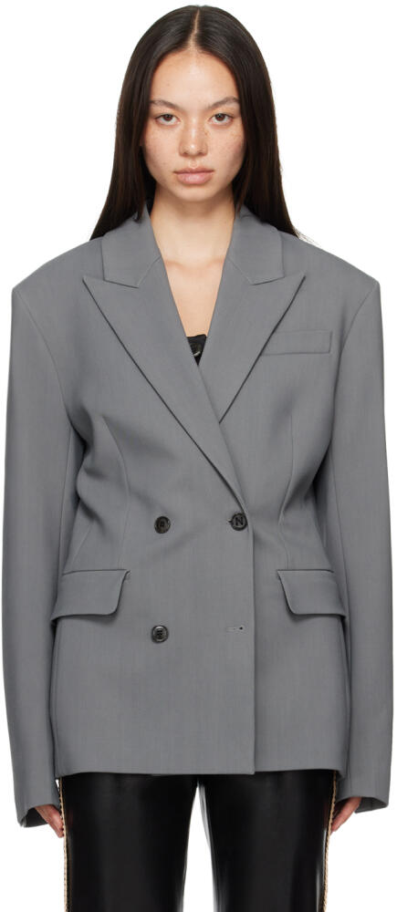 Nanushka Gray Laane Blazer Cover