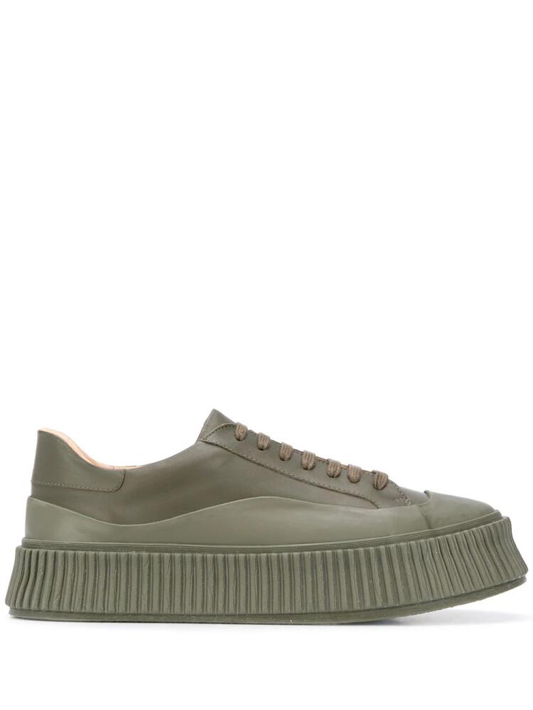 Jil Sander flatform low-top sneakers - Green Cover