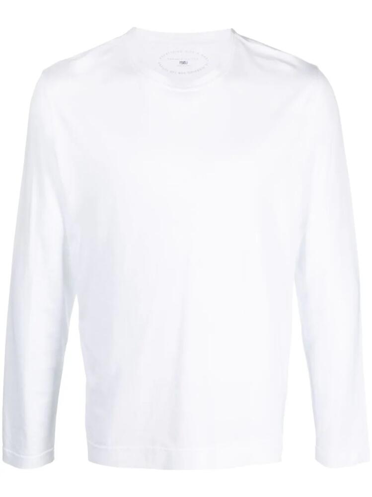 Fedeli long-sleeved cotton T-shirt - White Cover