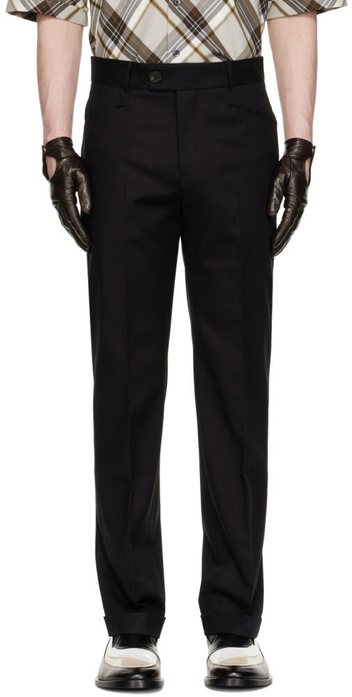 Ernest W. Baker SSENSE Exclusive Black Cuffed Trousers Cover