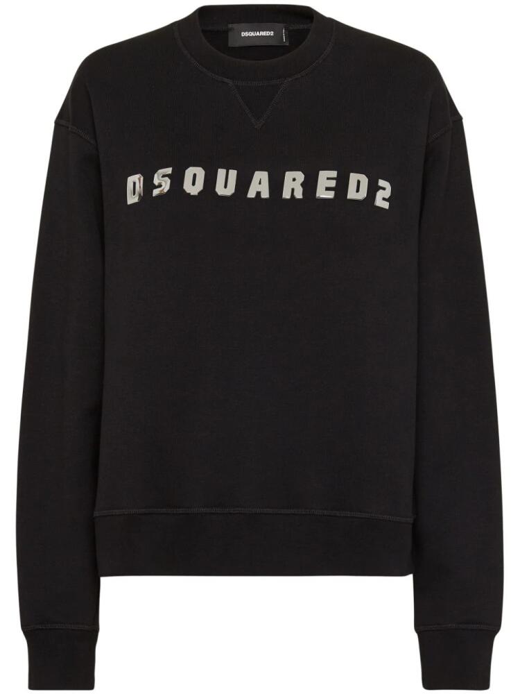 DSQUARED2 logo-print cotton sweatshirt - Black Cover