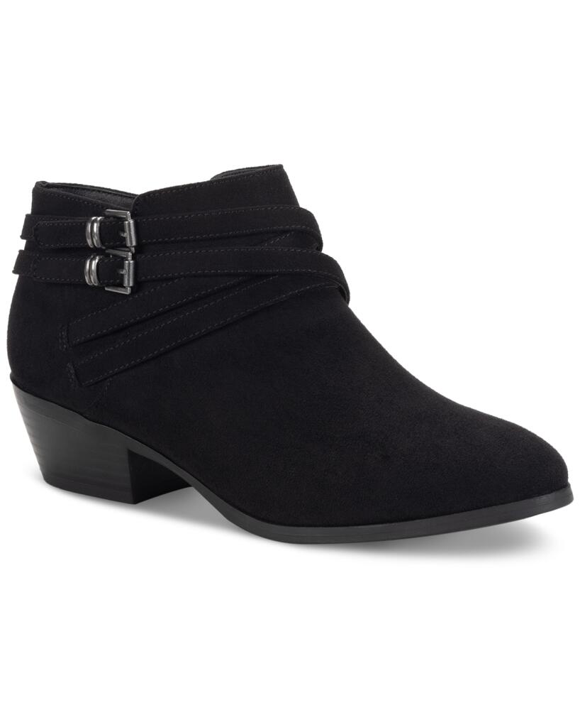 Style & Co Women's Willoww Booties, Created for Macy's - Black Micro Cover