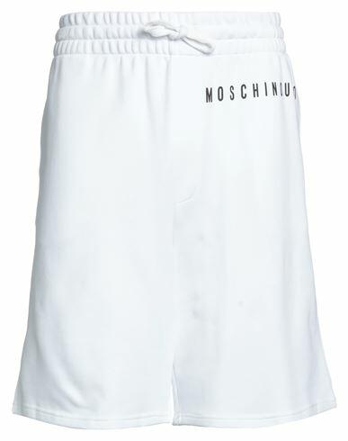 Moschino Man Shorts & Bermuda Shorts White Cotton Cover