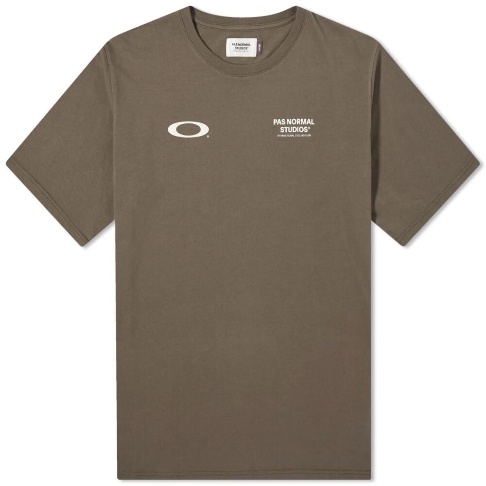 Pas Normal Studios Men's x Oakley Off-Race T-Shirt in Black Olive Cover