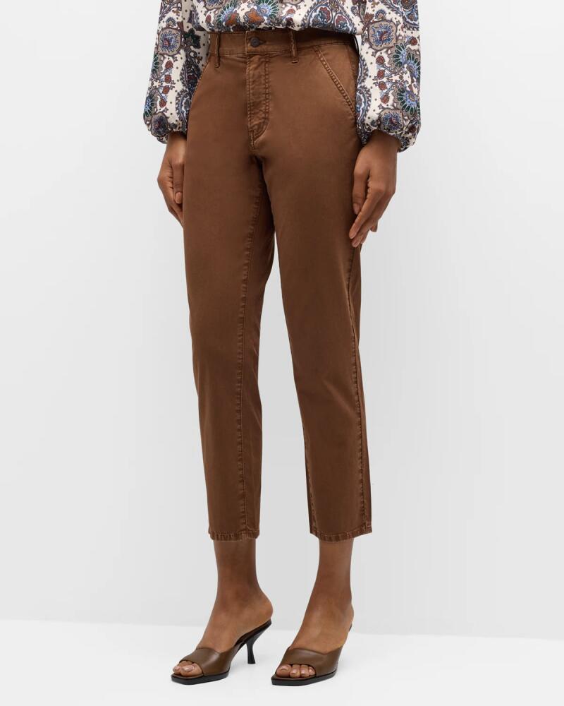 Veronica Beard Sia Mid-Rise Twill Chino Pants Cover