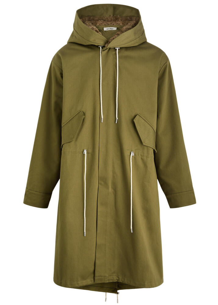 Wales Bonner Spirit Hooded Cotton Parka - Khaki Cover