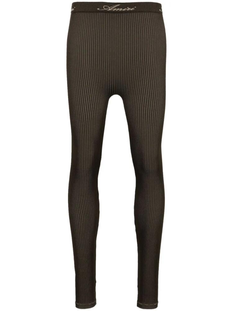 AMIRI ribbed seamless leggings - Brown Cover