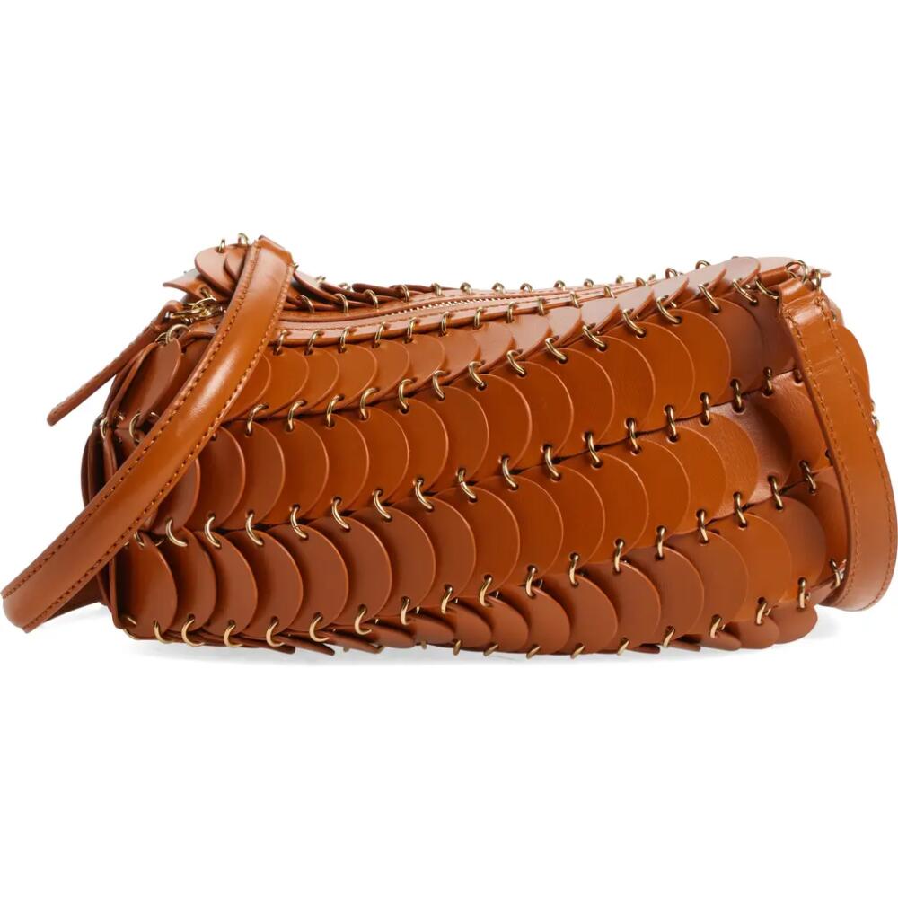 Rabanne Sac Leather Shoulder Bag in Rust Cover