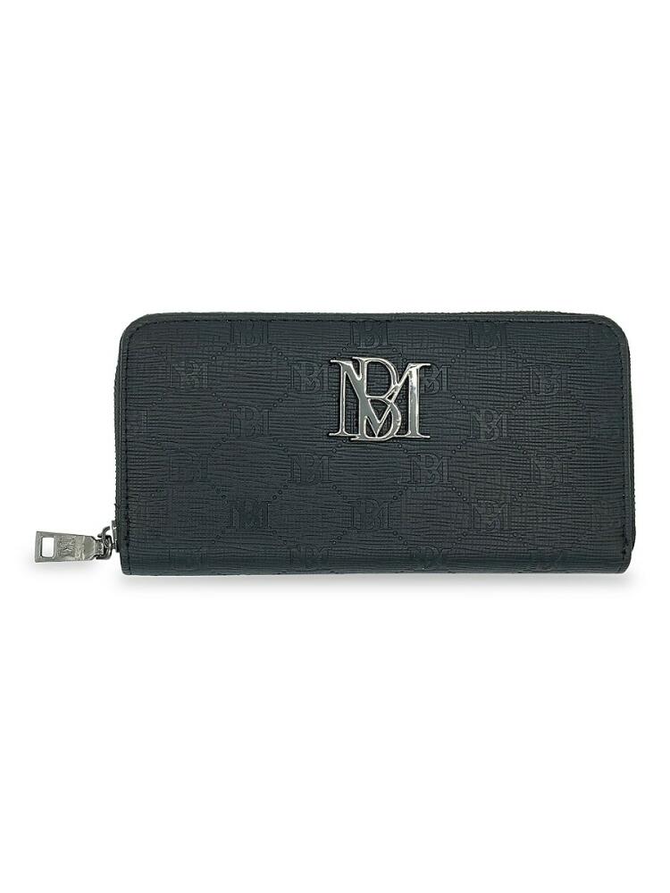 Badgley Mischka Women's Logo Continental Wallet - Black Cover