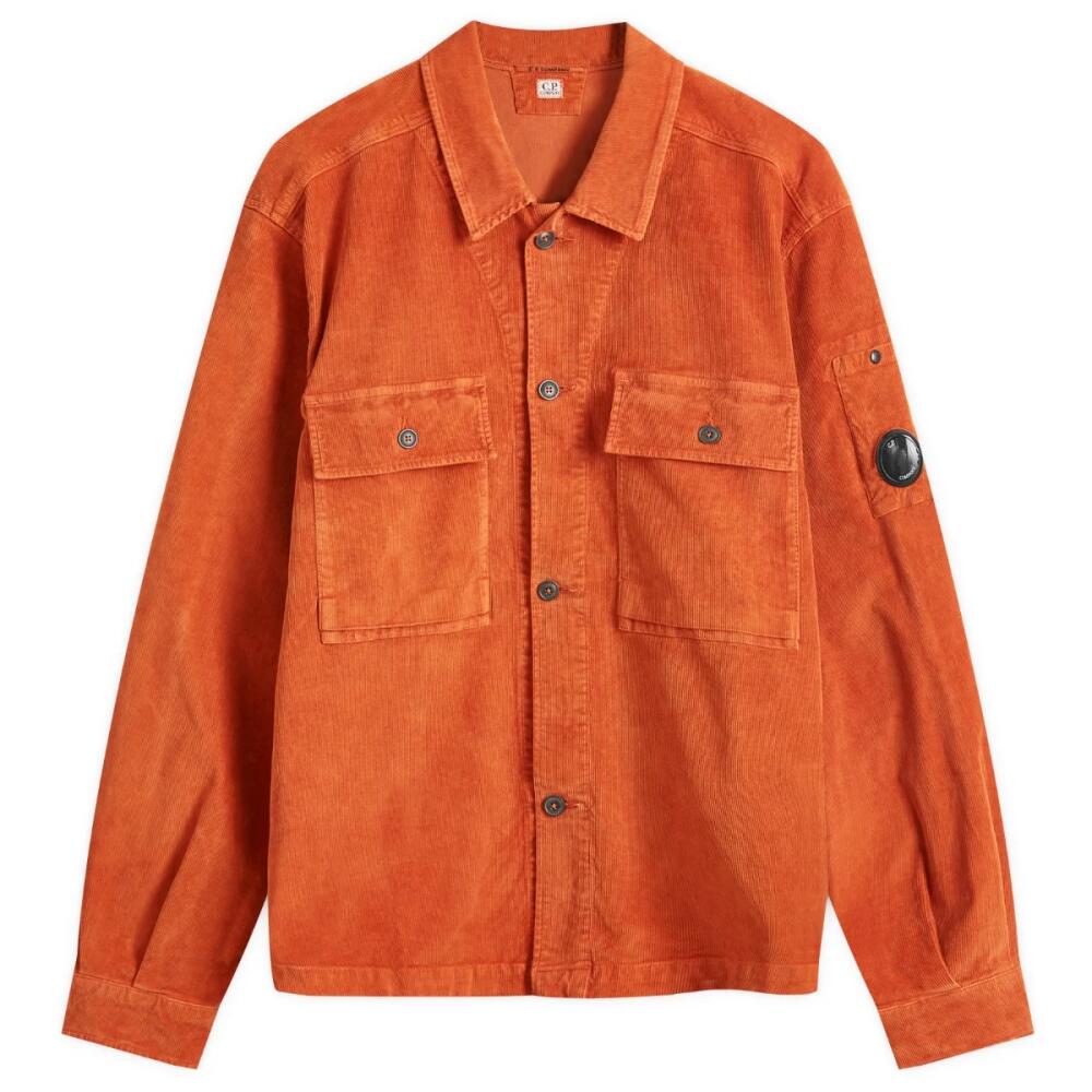 C.P. Company Men's Corduroy Utility Overshirt in Bombay Brown Cover