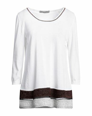 D. exterior Woman Sweater White Cotton, Polyester, Viscose, Polyamide Cover