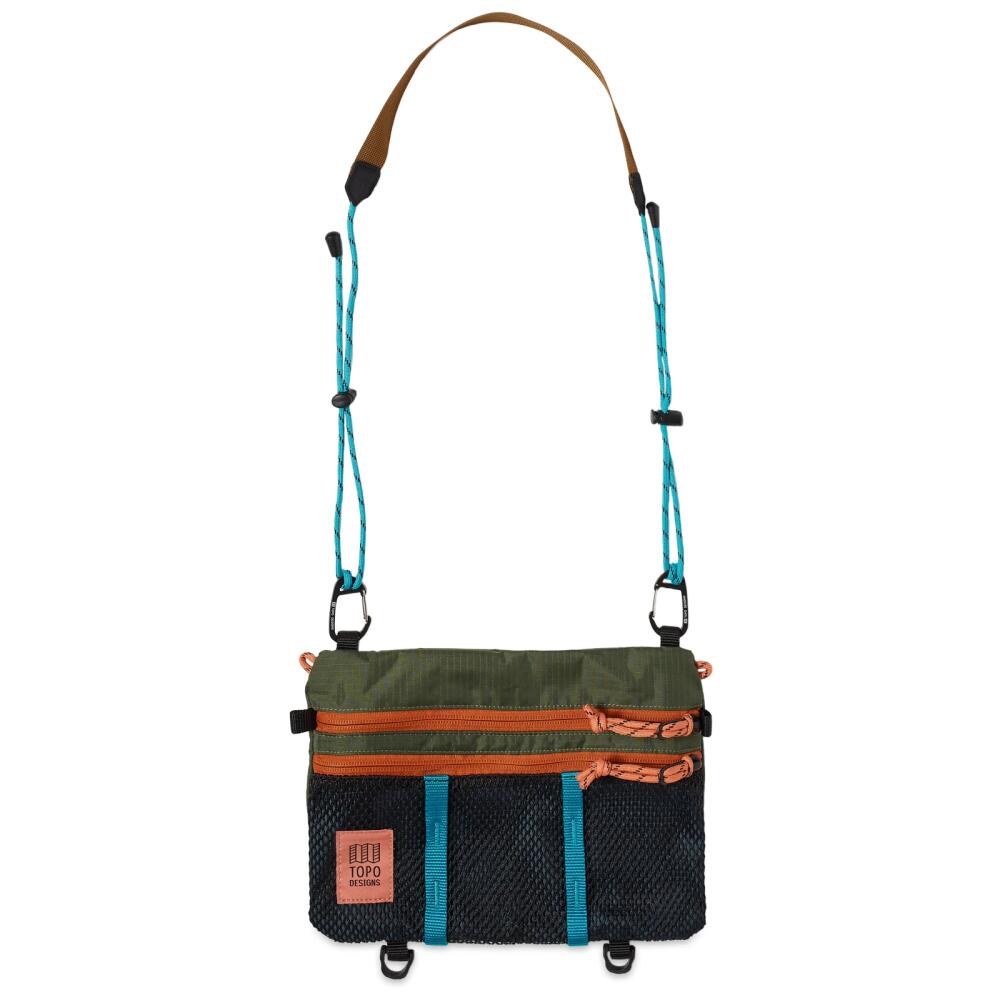 Topo Designs Mountain Accessory Shoulder Bag in Olive/Pond Blue Cover