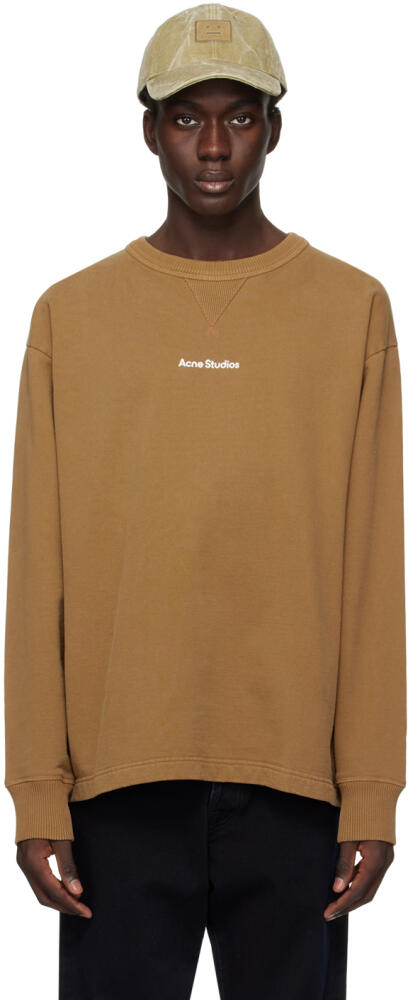 Acne Studios Tan Printed Sweater Cover